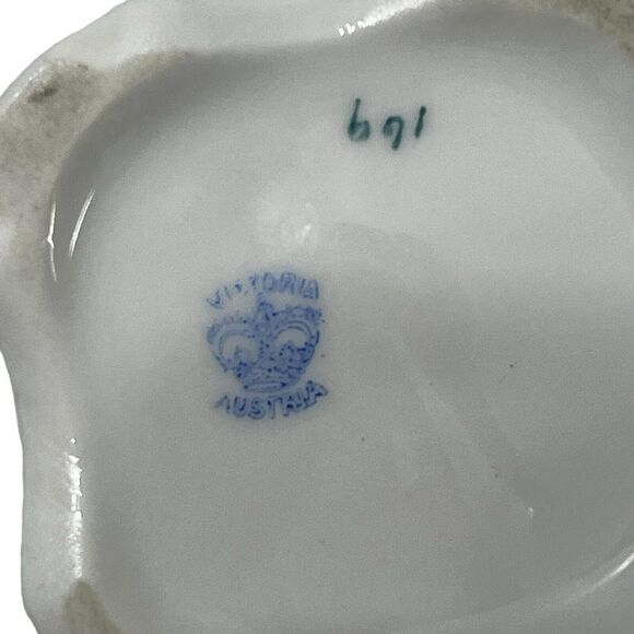 Vintage Victoria Austria Teapot & Sugar Dragon Serpent Floral Pattern Gold Trim - Picture 11 of 16